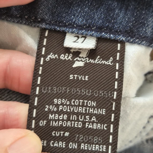 7 For All Mankind Bootcut Jeans Womens 27 Medium Wash Low Rise Stretch Denim - Picture 8 of 9